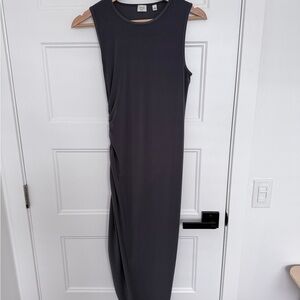Wilfred Sleeveless Charcoal Maxi Dress